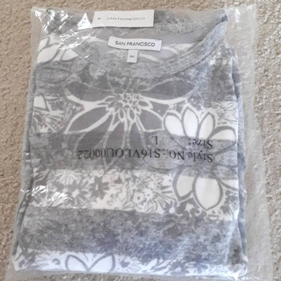 San francisco Grey Lounge top /Sweatshirt/New - Picture 5 of 6